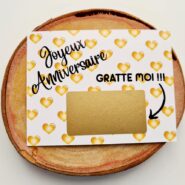 Carte à gratter anniversaire