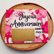 Carte à gratter anniversaire 2